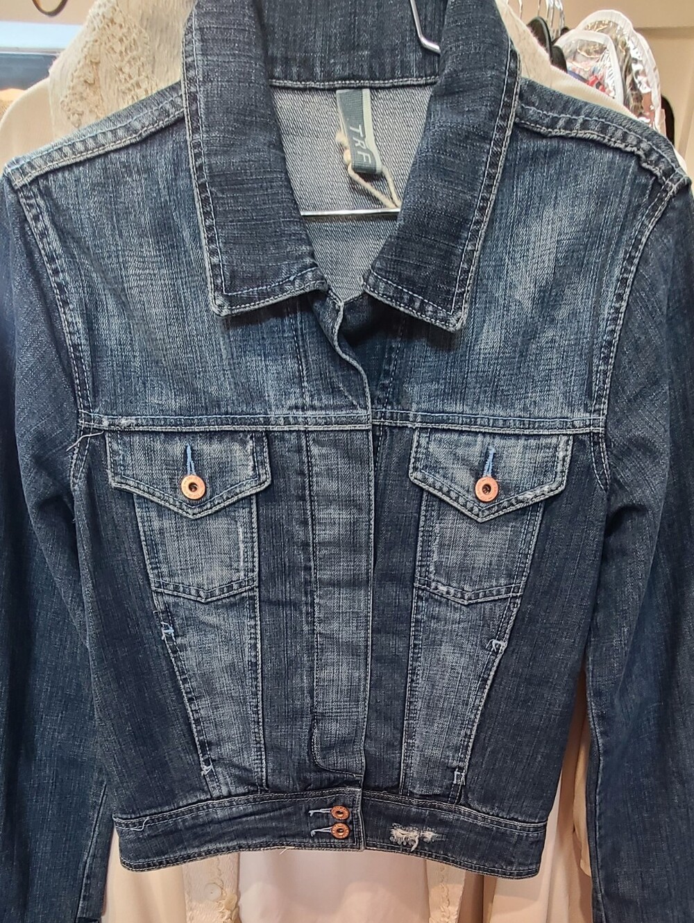 TRF by ZARA Classic Dark Wash Denim Jacket